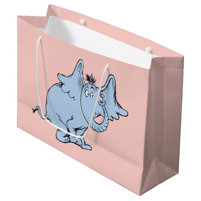 Grand Sac Cadeau Dr Seuss | Horton côté (Devant Angle)