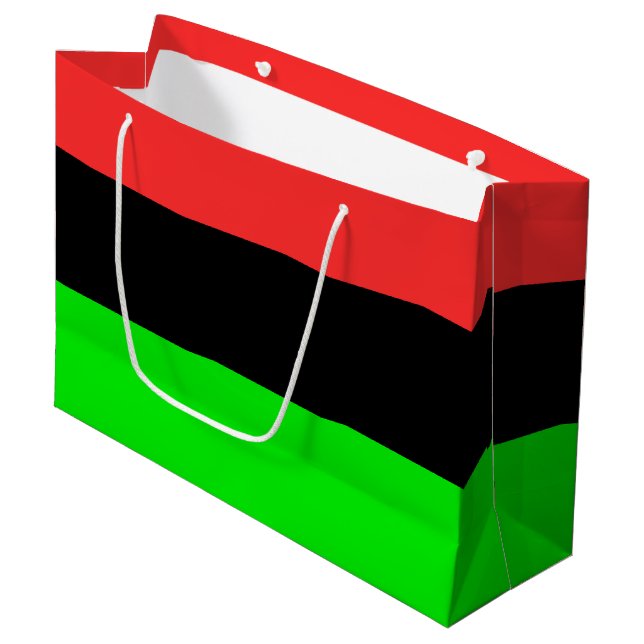 Grand Sac Cadeau Drapeau Afro-Américain (Devant Angle)