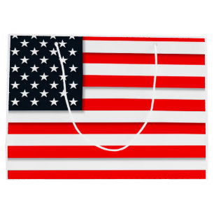 Grand Sac Cadeau Drapeau américain Etats-Unis du monde