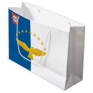 Grand Sac Cadeau Drapeau Azoréen Totalement