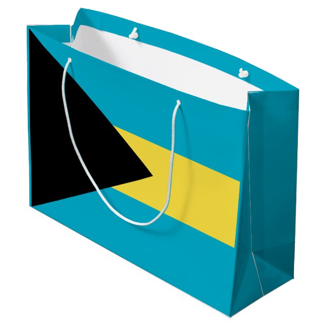 Grand Sac Cadeau Drapeau bahaméen (Dos Angle)