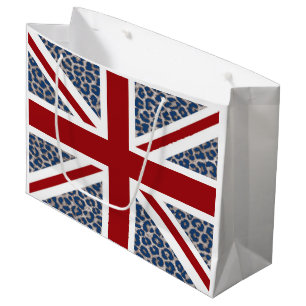 Grand Sac Cadeau Drapeau britannique d'Union Jack avec la copie