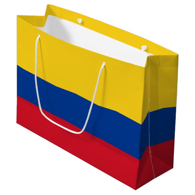 Grand Sac Cadeau Drapeau Colombie - Bandera De Colombia (Devant Angle)