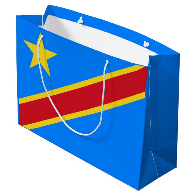 Grand Sac Cadeau Drapeau Congo Kinshasa (Dos Angle)