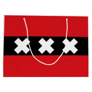 Grand Sac Cadeau Drapeau d'Amsterdam