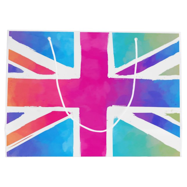 Grand Sac Cadeau Drapeau d'Angleterre (Dos)