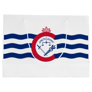 Grand Sac Cadeau Drapeau de Cincinnati (Ohio)