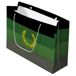 Grand Sac Cadeau Drapeau de fierté de l'uniforme militaire