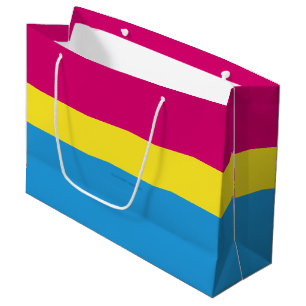 Grand Sac Cadeau Drapeau de fierté pansexuelle SlipperyJoe rose amb