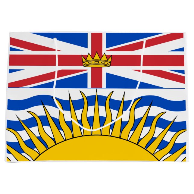 Grand Sac Cadeau Drapeau de la Colombie-Britannique (Devant)