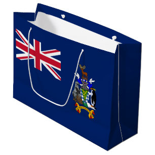 Grand Sac Cadeau Drapeau de la Géorgie du Sud et des îles Sandwich 