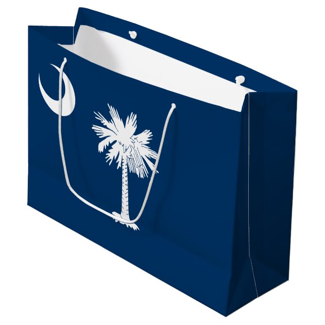 Grand Sac Cadeau Drapeau de l'État de Caroline du Sud (Devant Angle)