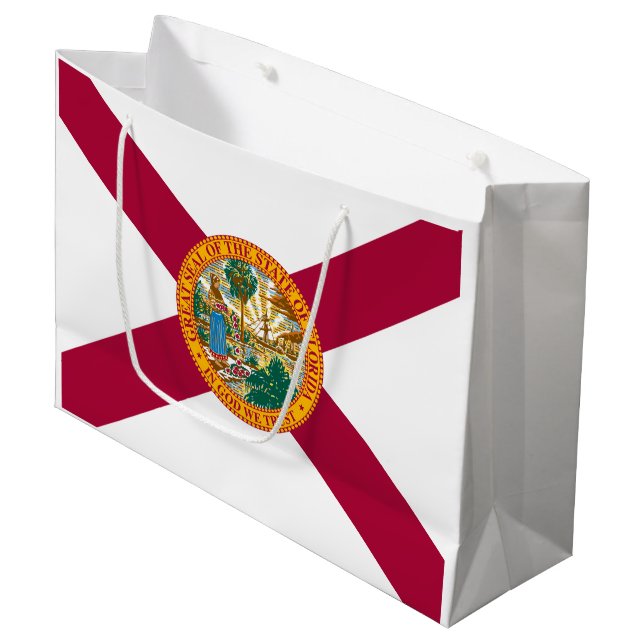 Grand Sac Cadeau Drapeau de l'État de Floride (Devant Angle)