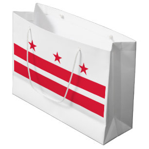 Grand Sac Cadeau Drapeau de l'État de Washington DC