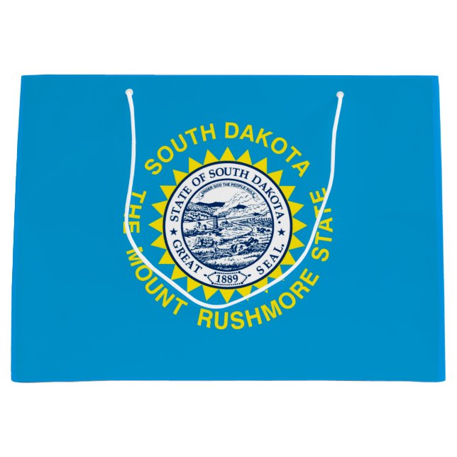 Grand Sac Cadeau Drapeau de l'État du Dakota du Sud (Devant)