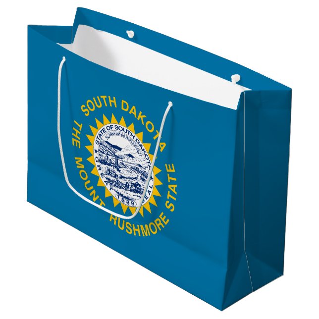 Grand Sac Cadeau Drapeau de l'État du Dakota du Sud (Devant Angle)