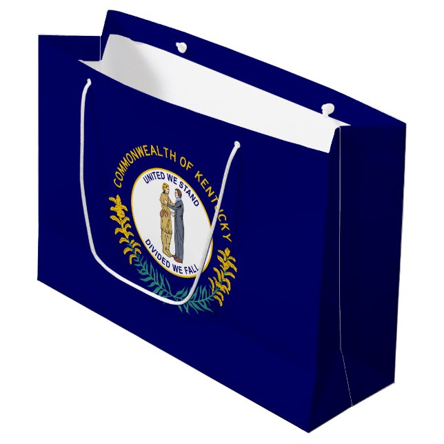 Grand Sac Cadeau Drapeau de l'État du Kentucky (Devant Angle)