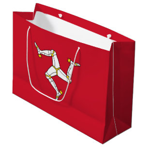 Grand Sac Cadeau Drapeau de l'île de Man