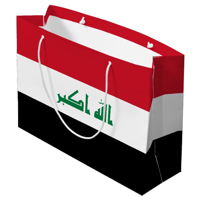 Grand Sac Cadeau Drapeau de l'Irak (Dos Angle)
