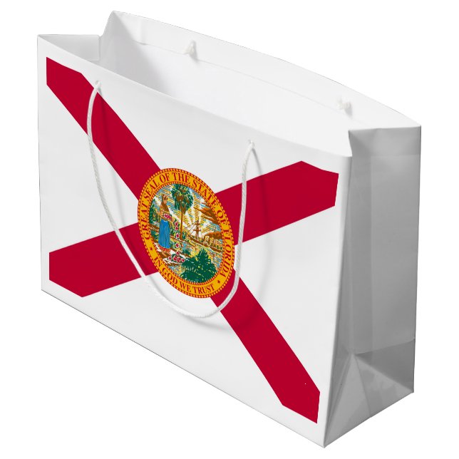 Grand Sac Cadeau Drapeau d'État de Floride (Dos Angle)