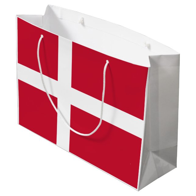 Grand Sac Cadeau Drapeau du Danemark (Dos Angle)