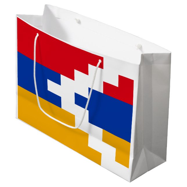 Grand Sac Cadeau Drapeau du Haut-Karabagh (Devant Angle)