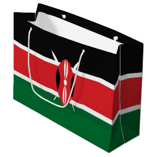 Grand Sac Cadeau Drapeau du Kenya