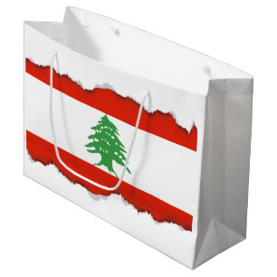 Grand Sac Cadeau Drapeau du Liban