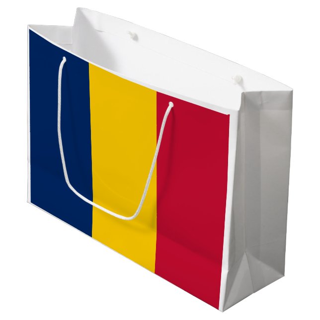 Grand Sac Cadeau Drapeau du Tchad (Devant Angle)