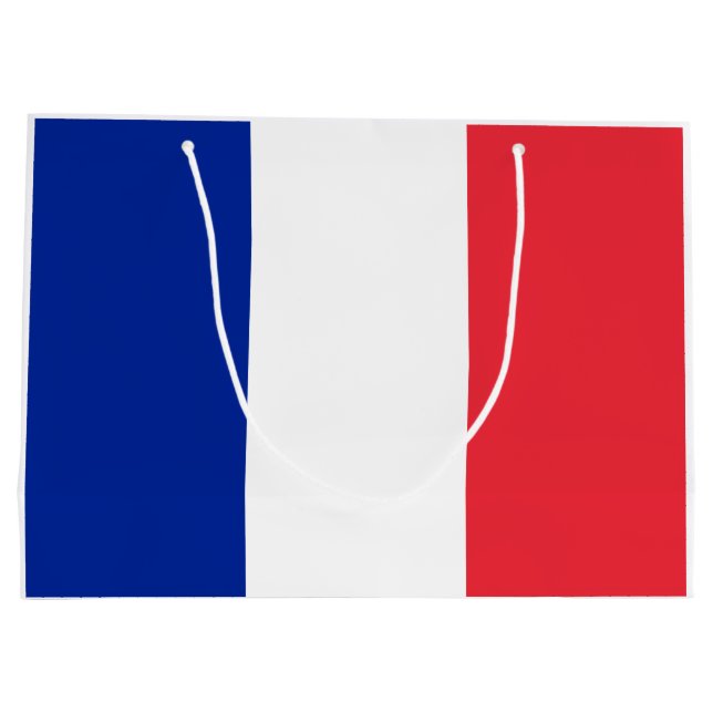 Grand Sac Cadeau Drapeau français (France) (Dos)