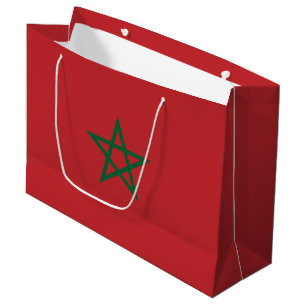 Grand Sac Cadeau Drapeau Maroc