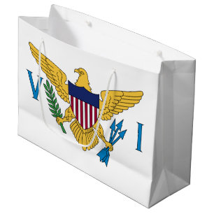 Grand Sac Cadeau Drapeau patriotique des îles Vierges américaines