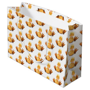 Grand Sac Cadeau Drôle Canard Joué Wink - Joyeux sourire