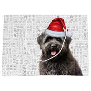 Grand Sac Cadeau Drôle Noël Chien Bouvier Lover vacances