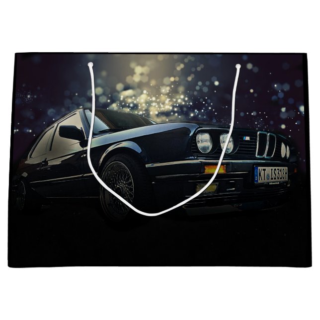 Grand Sac Cadeau E30 Coupe avec des étincelles (Devant)