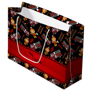 Grand Sac Cadeau Échelles noires nommées personnalisées de camio
