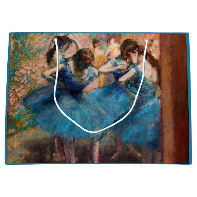 Grand Sac Cadeau Edgar Degas - Danseurs en bleu (Devant)