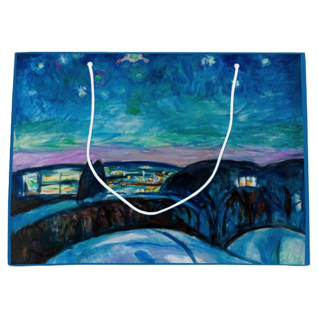 Grand Sac Cadeau Edvard Munch - Nuit étoilée 1922 (Devant)