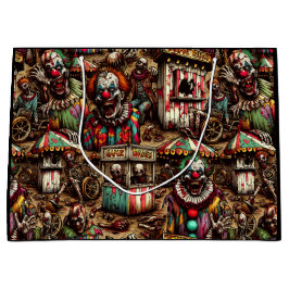 Grand Sac Cadeau Éffrayant Clown Déplaisant Zombie Abandonné Carnav