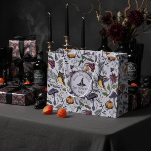 Grand Sac Cadeau Éffrayant Halloween Jardin de colibri pourpre