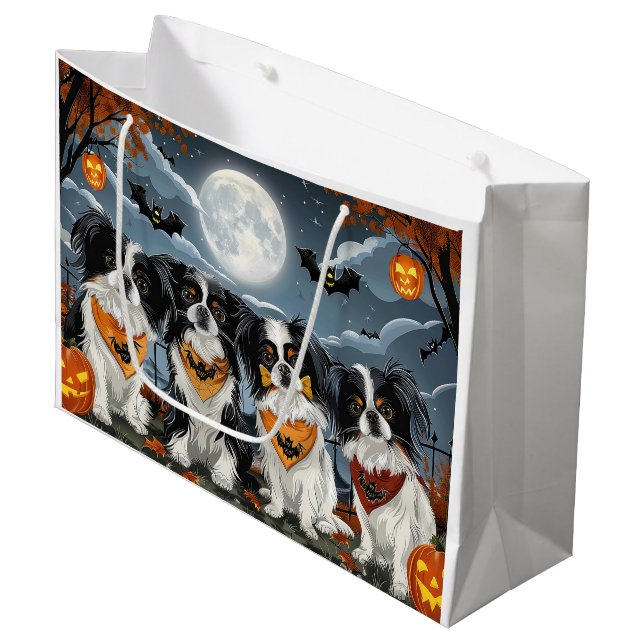 Grand Sac Cadeau Éffrayant japonais Halloween Chin (Devant Angle)