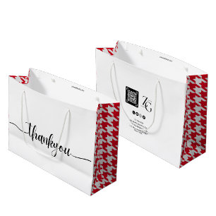 Grand Sac Cadeau Élégant Merci moderne affaires achat rouge