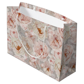 Grand Sac Cadeau Elegant Peony
