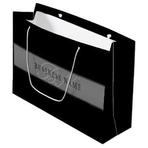 Grand Sac Cadeau Élégant Script Modifiable Nom de l'entreprise/autr