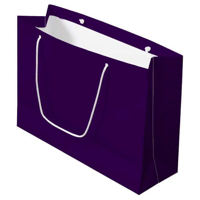 Grand Sac Cadeau Elegant Solid Dark Purple (Devant Angle)