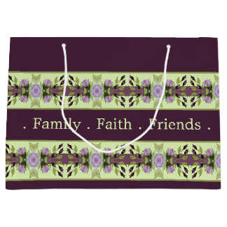 Grand Sac Cadeau Élégant violet foncé