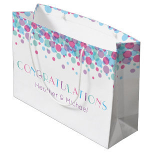 Grand Sac Cadeau Elle est prête à faire des Baby showers Pois