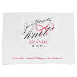 Grand Sac Cadeau Elle noue la Fête des mariées de coquette de la bo