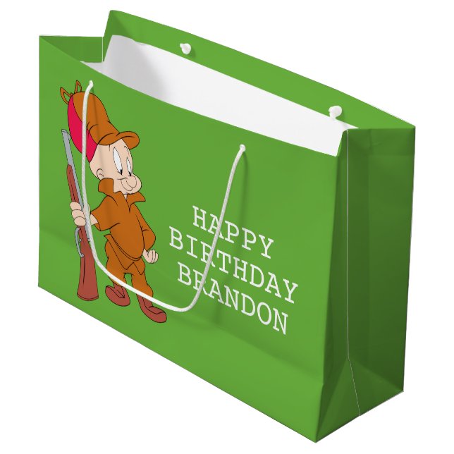 Grand Sac Cadeau ELMER FUDD™ | Avec Un Arme À Arme (Devant Angle)