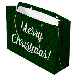 Grand Sac Cadeau Émeraude Joyeux cadeau de Noël